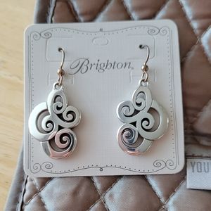Brighton silver swirl earrings